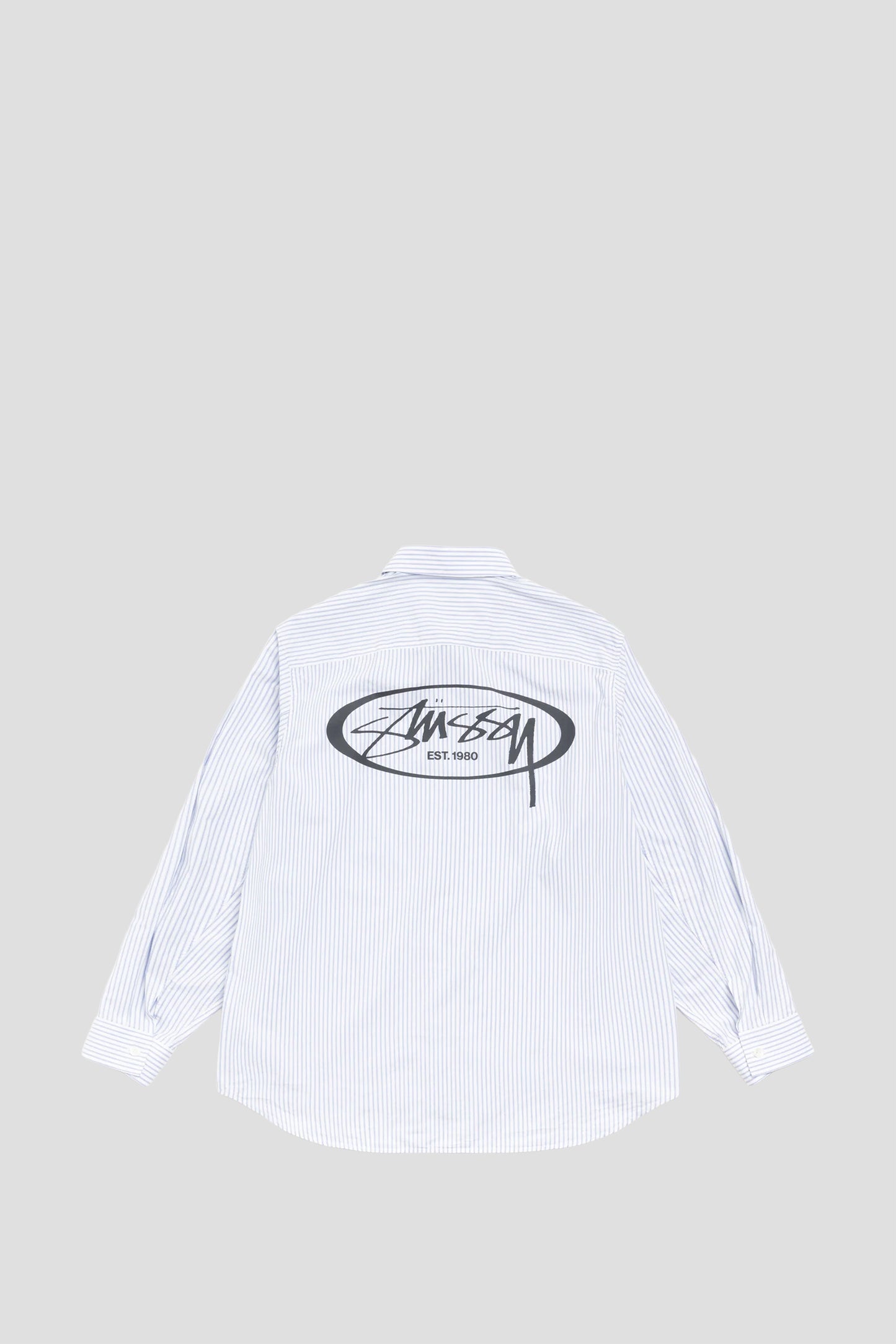 STUSSY STANDARD LOGO SHIRT BLUE STRIPE