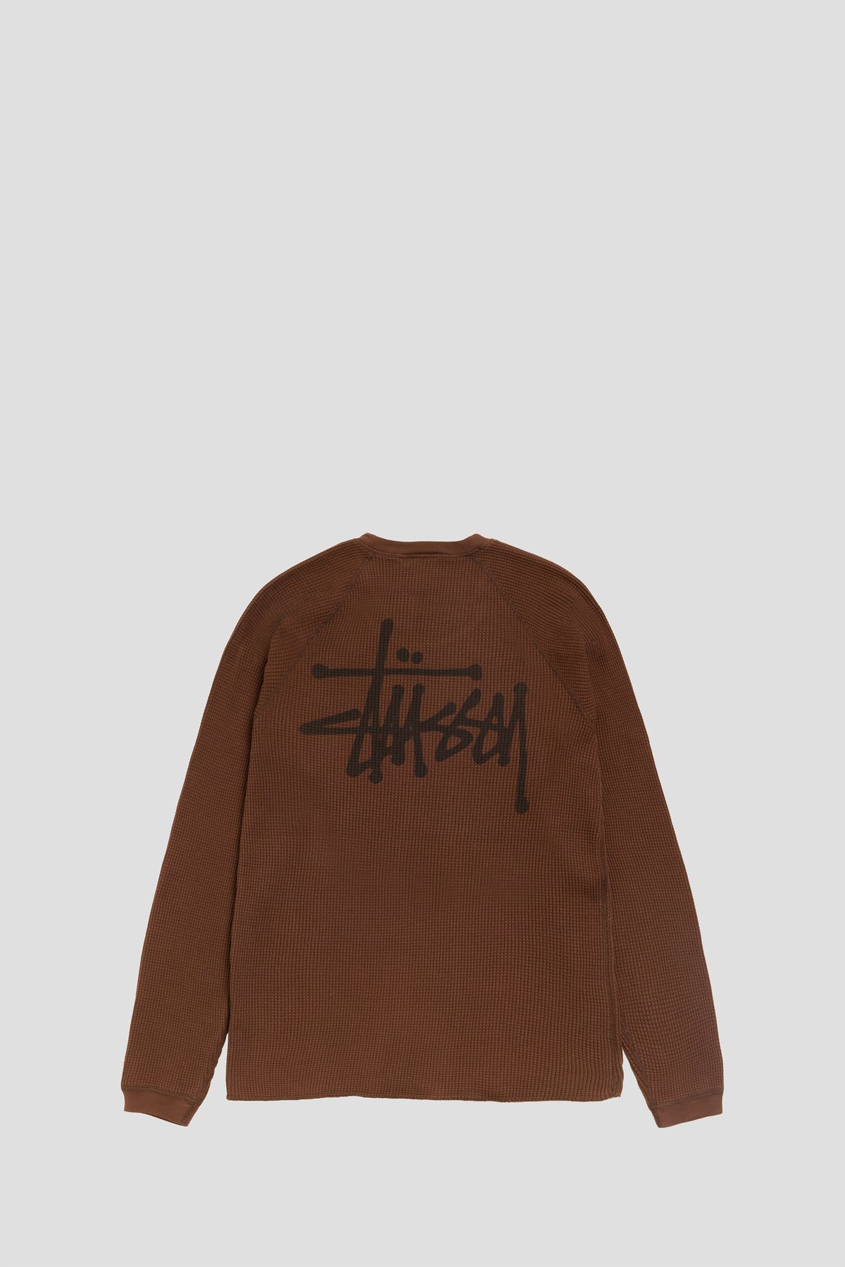 STUSSY RAGLAN THERMAL LONGSLEEVE BROWN