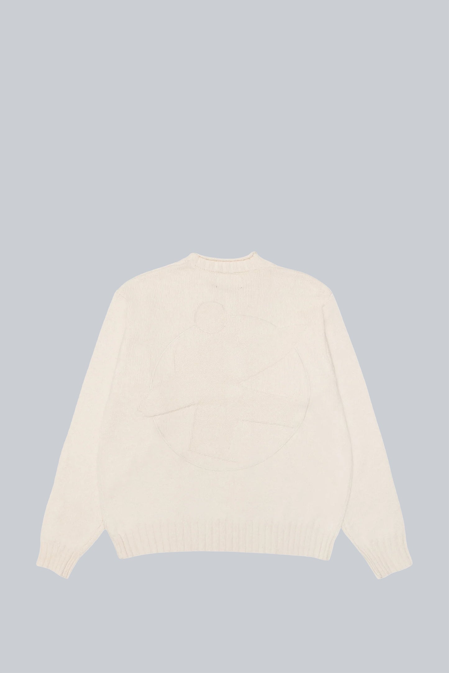 STUSSY TONAL SURFMAN MOCK NECK SWEATER NATURAL