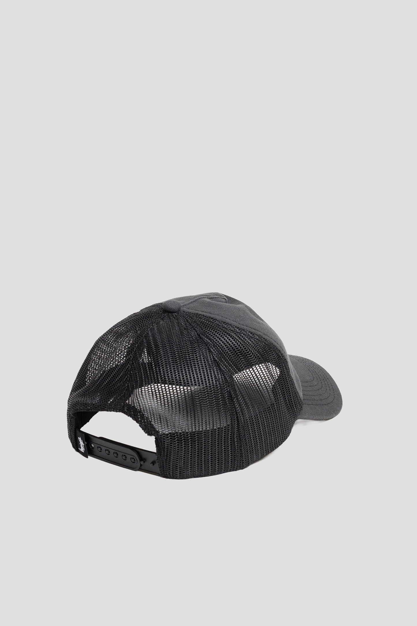 STUSSY HC GHOST LOGO TRUCKER HAT BLACK