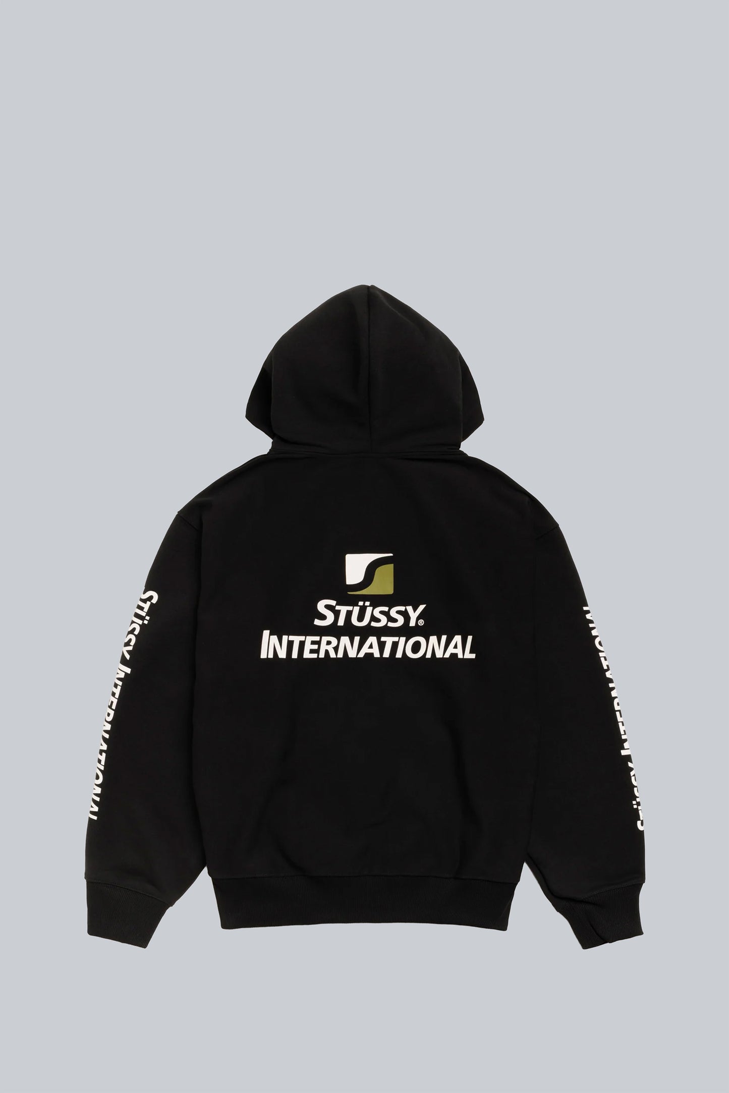 STUSSY INTERNATIONAL ZIP HOODIE BLACK