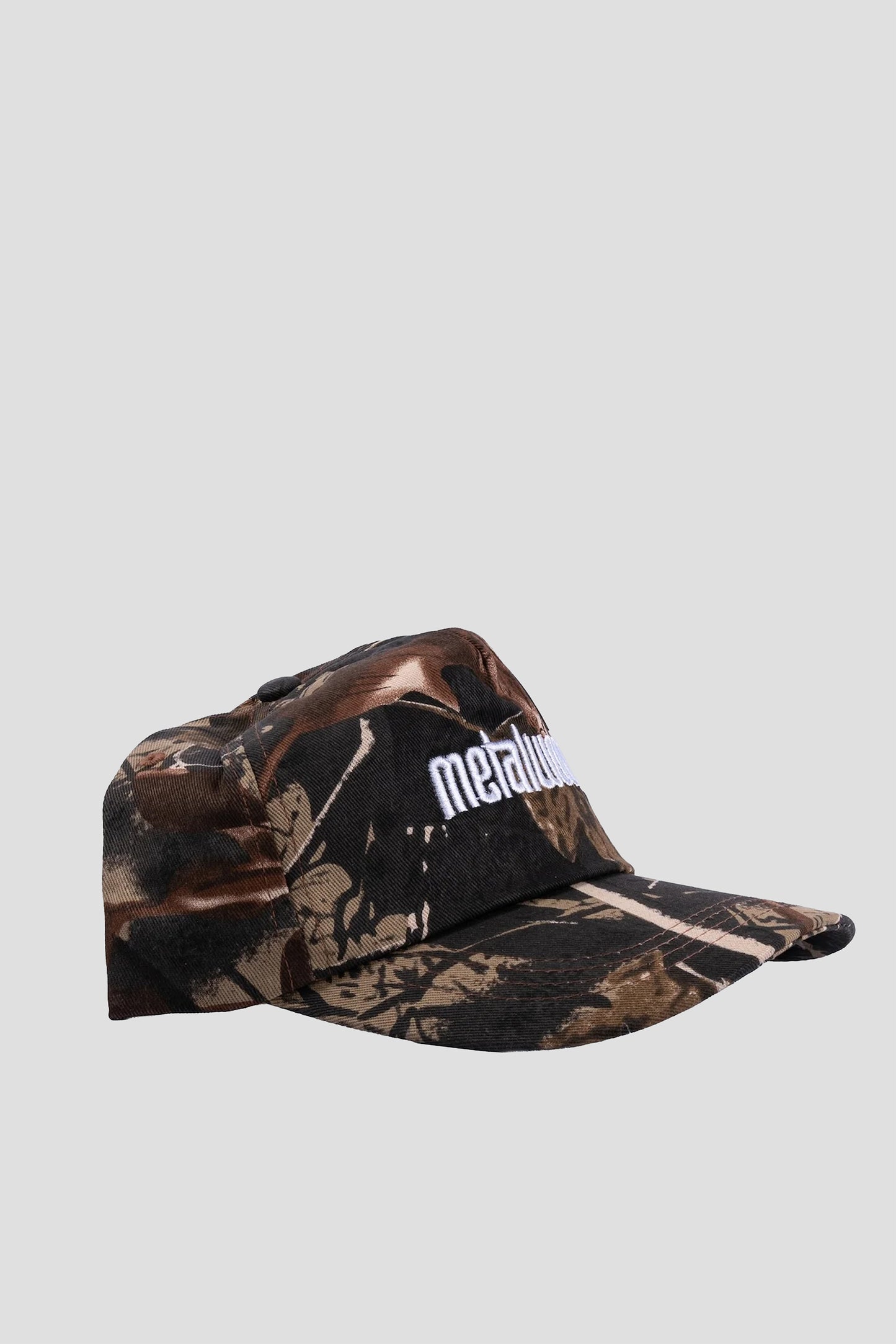METALWOOD METAL LOGO 5 PANEL HAT REAL LIFE CAMO