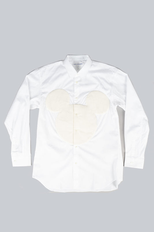 COMME DES GARCONS SHIRT MICKEY BUTTON-UP SHIRT WHITE