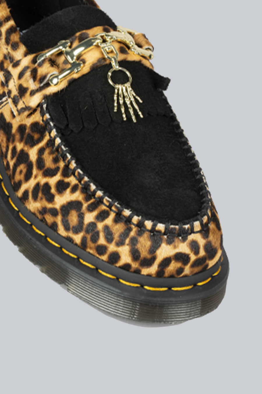 DR MARTENS ADRIAN BONE SNAFFLE LEOPARD BLACK