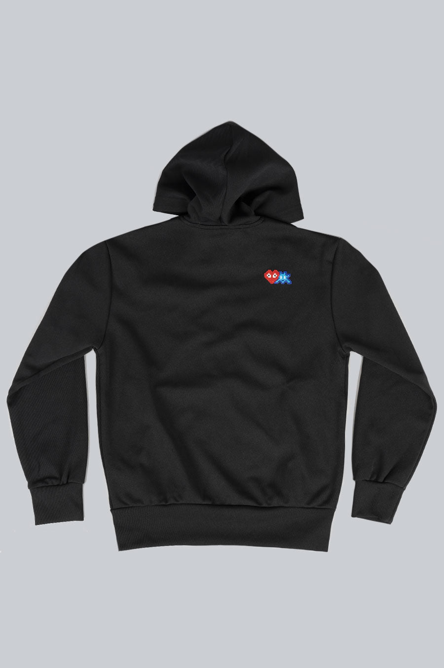 COMME DES GARCONS PLAY INVADER HOODED SWEATSHIRT BLACK