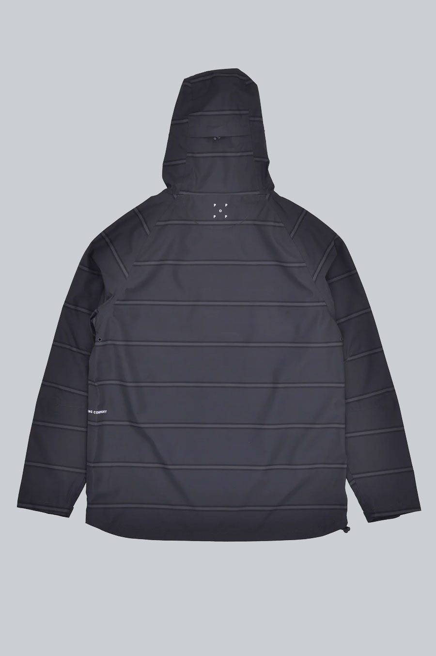 POP TRADING COMPANY STRIPED ORACLE JACKET ANTRACITE