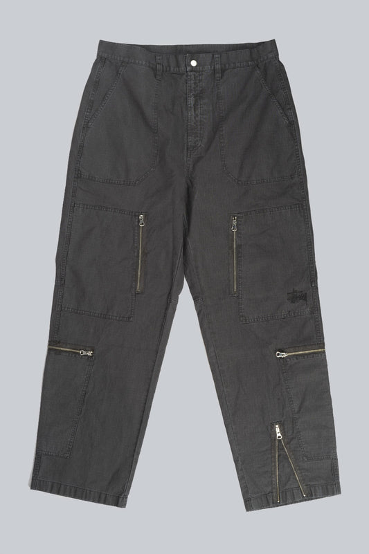 STUSSY NYCO FLIGHT PANT PIGMENT DYED BLACK