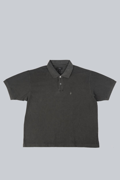 STUSSY PIGMENT DYED PIQUE POLO BLACK