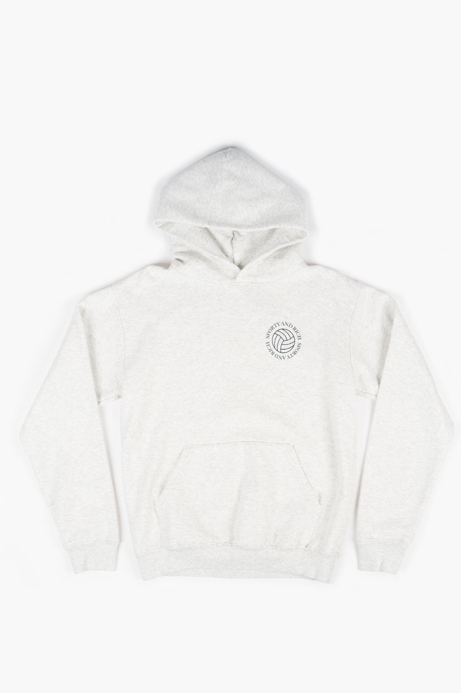 SPORTY AND RICH VOLLEYBALL HOODIE HEATHER GRAY – BLENDS