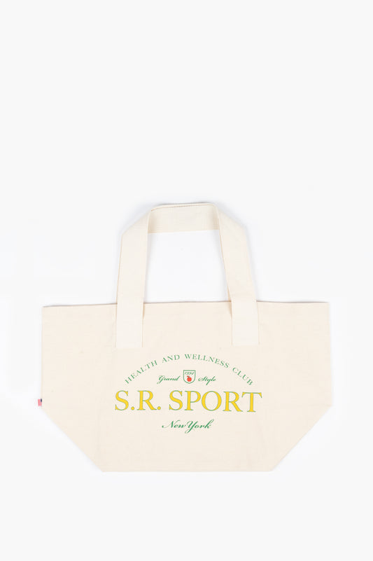 SPORTY AND RICH WIMBLEDON TOTE BAG NATURAL