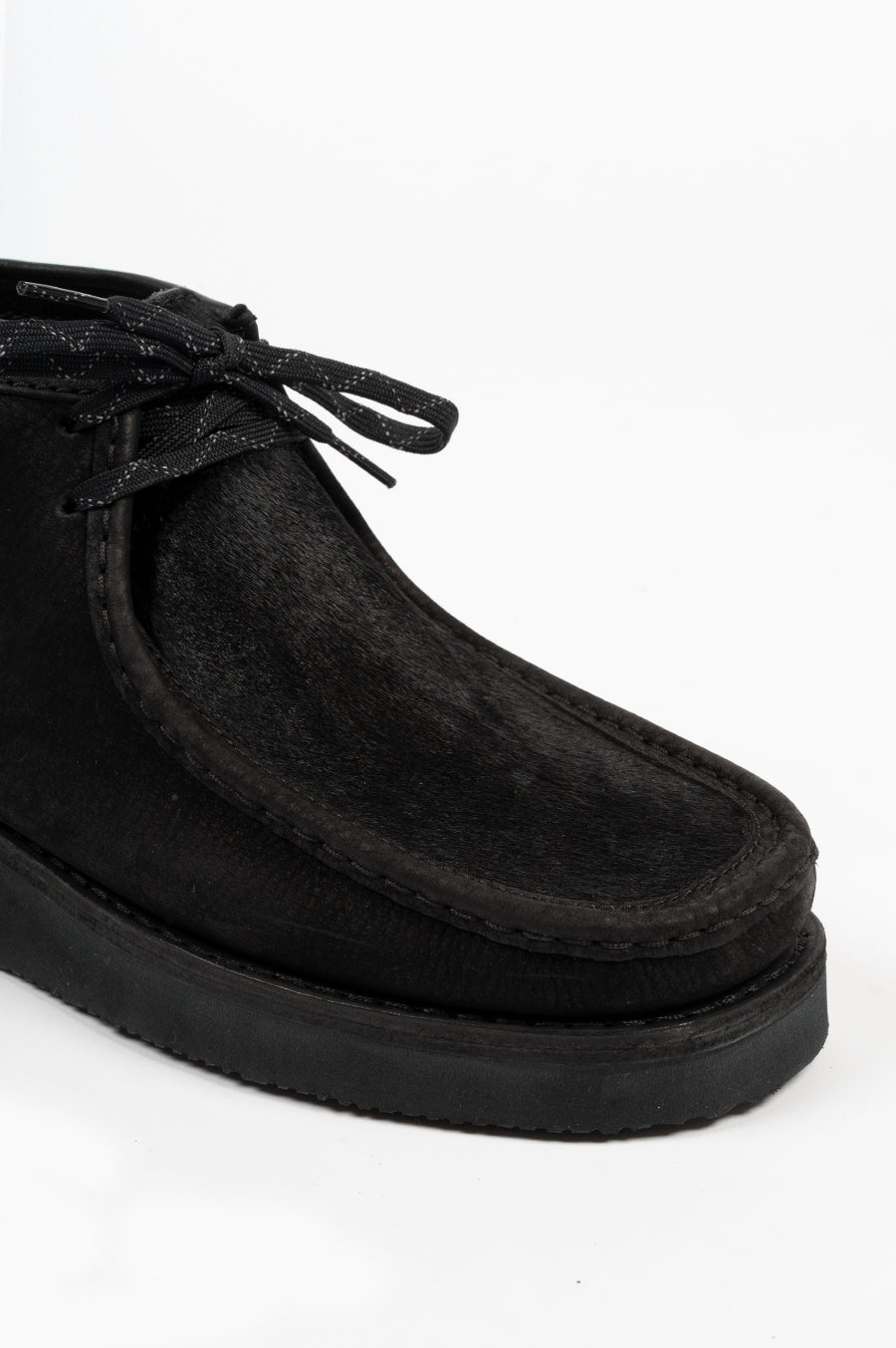 CLARKS WALLABEE BOOT HIKE BLACK SUEDE