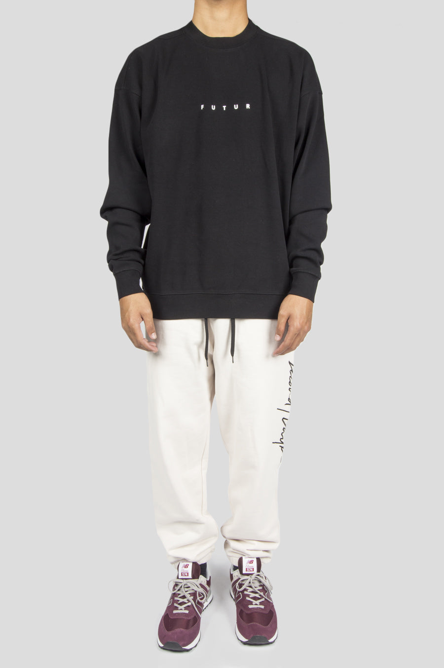 FUTUR RIB LOGO CREWNECK BLACK - BLENDS