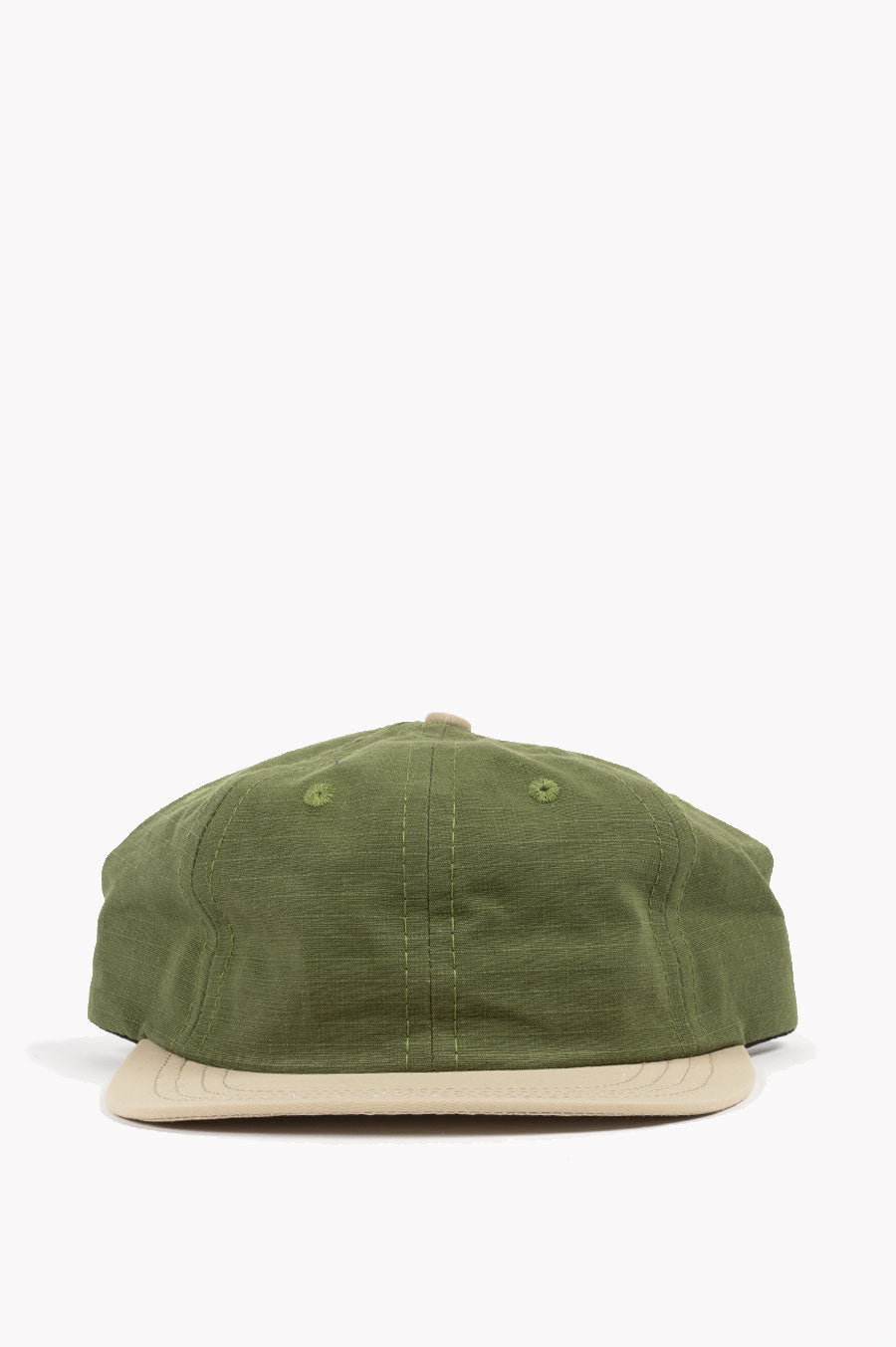 2-TONE COTTON RIPSTOP 6 PANEL CAP OLIVE SAND