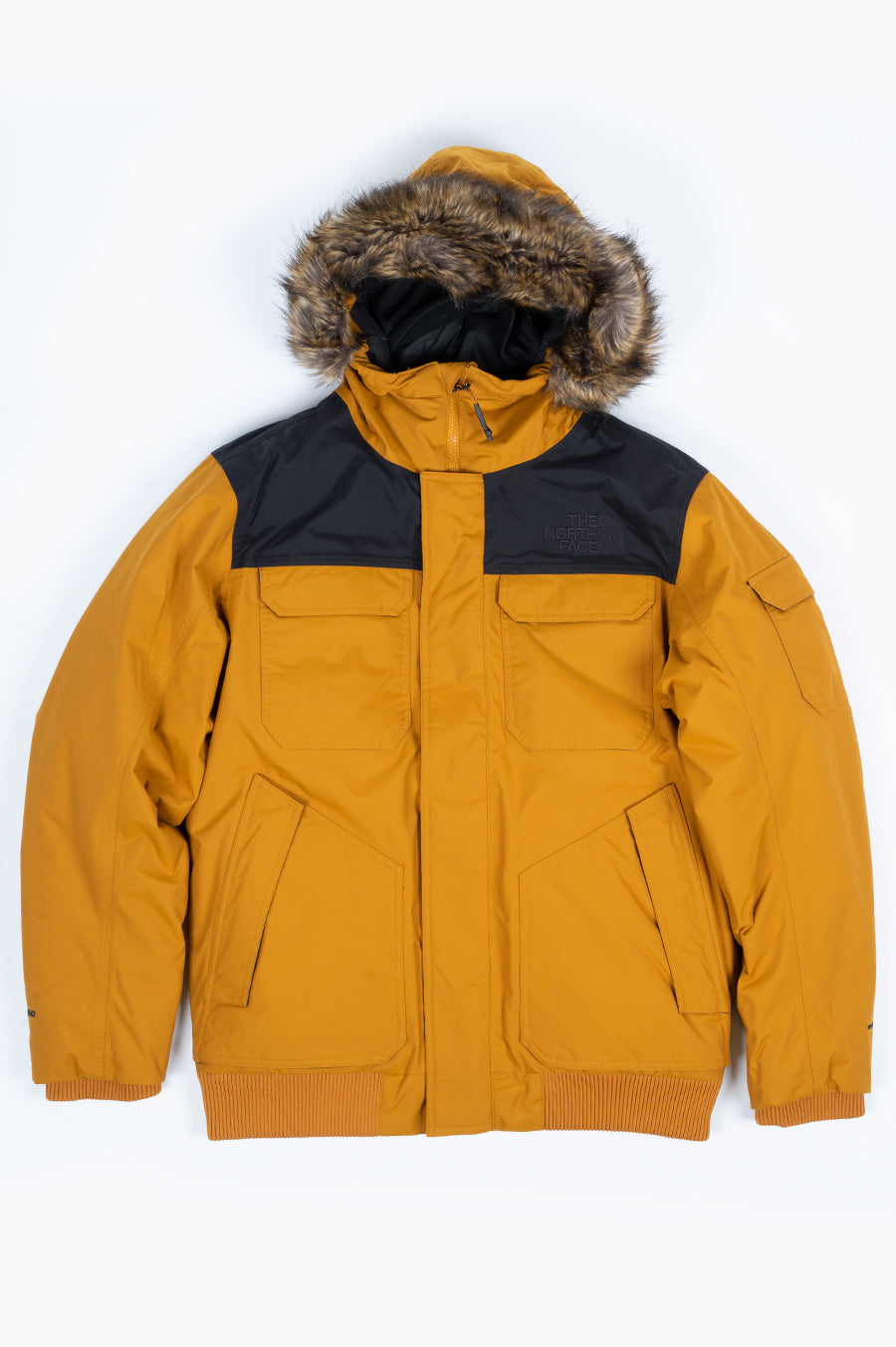 Mens TNF The North Face Gotham III 550-Down Warm Insulated Winter Jacket  Yellow