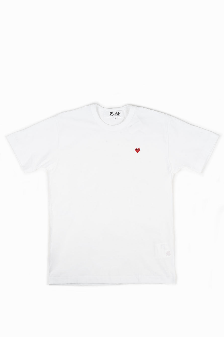 COMME DES GARCONS PLAY SMALL RED HEART T-SHIRT WHITE