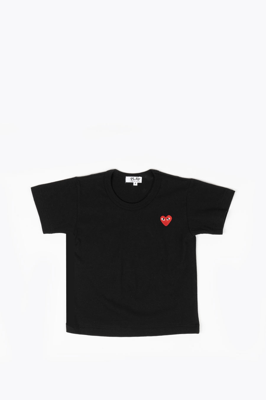 COMME DES GARCONS PLAY KIDS SS TSHIRT RED HEART BLACK