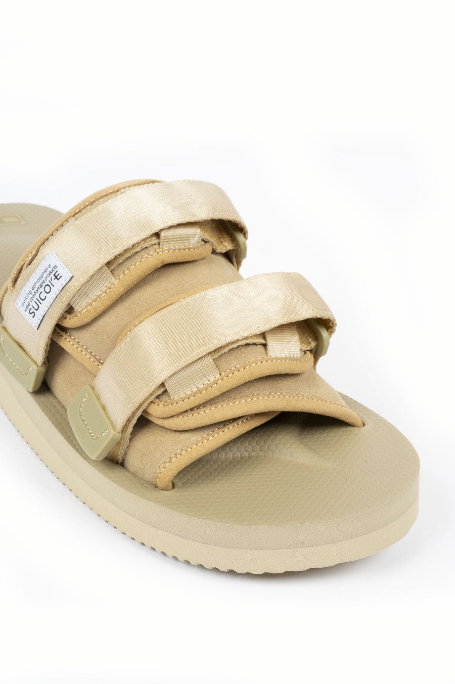SUICOKE MOTO-VS SANDAL BEIGE COW SUEDE