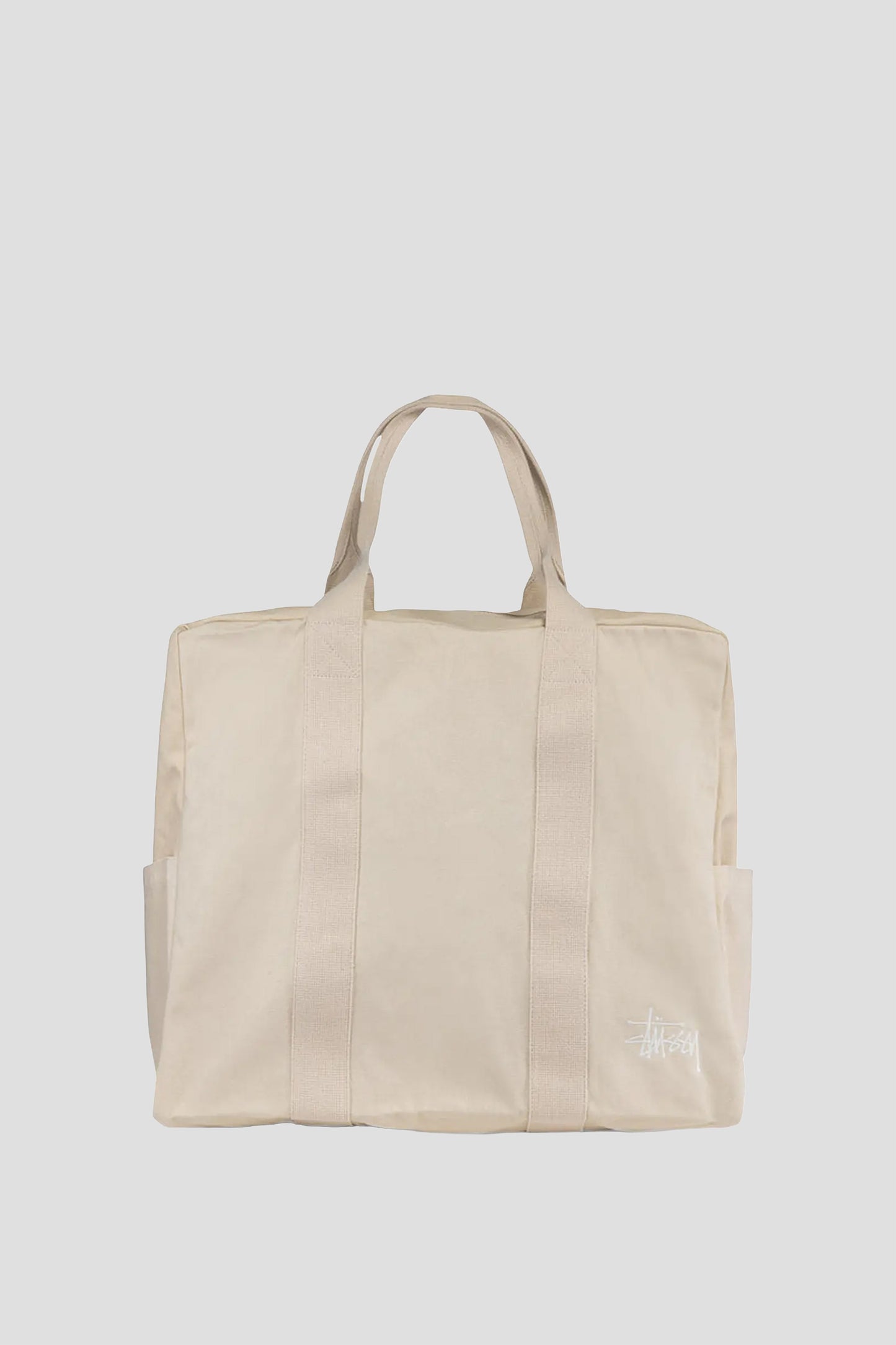 STUSSY CANVAS EXTRA LARGE TOTE BAG NATURAL