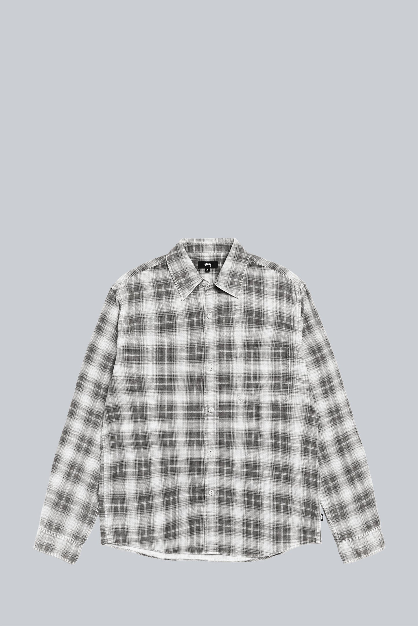 STUSSY DAX PLAID SHIRT GREY