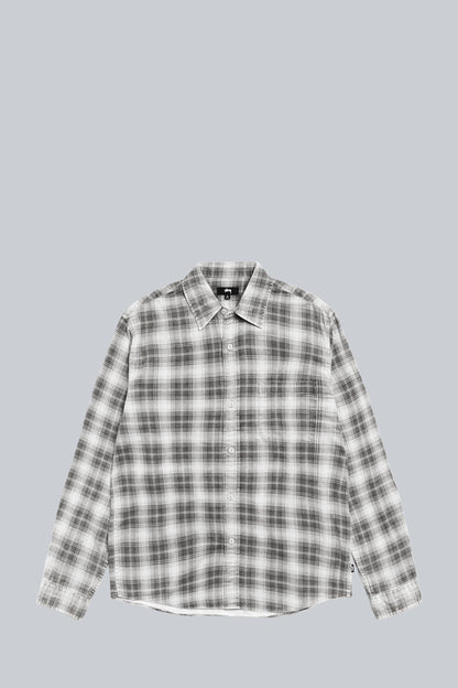 STUSSY DAX PLAID SHIRT GREY