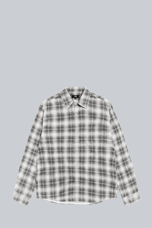 STUSSY DAX PLAID SHIRT GREY