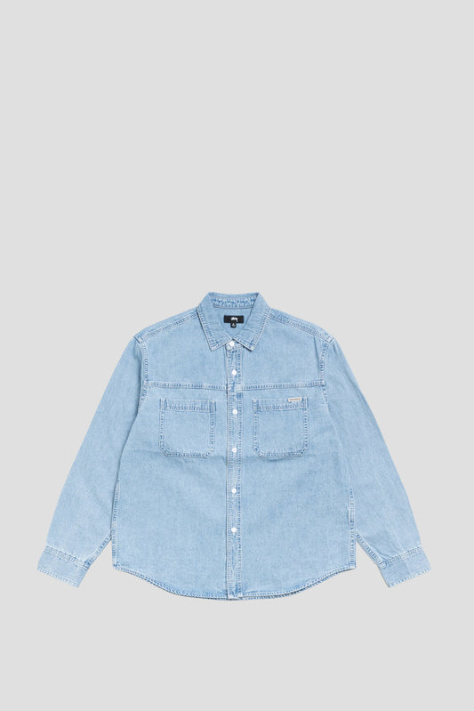 STUSSY WORK LIGHT DENIM SHIRT