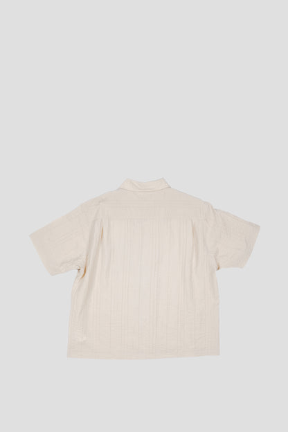 STUSSY PLEATED TEXTURED SHIRT TAN