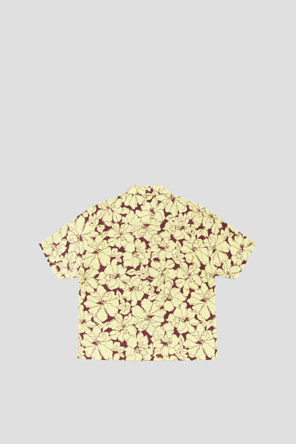 STUSSY FLORAL HAWAIIAN SHIRT LIME