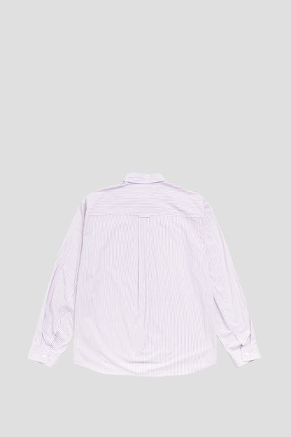 STUSSY STANDARD LONG SLEEVE SHIRT PURPLE STRIPE