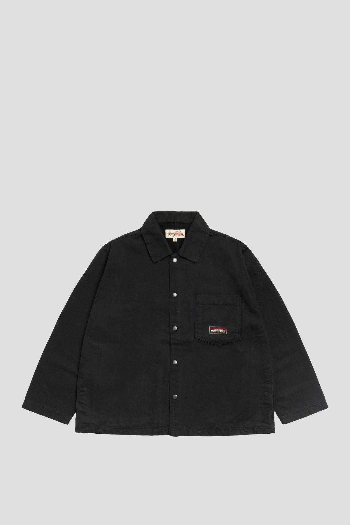 STUSSY CANVAS WORK OVERSHIRT BLACK