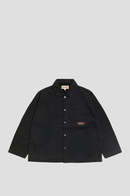 STUSSY CANVAS WORK OVERSHIRT BLACK