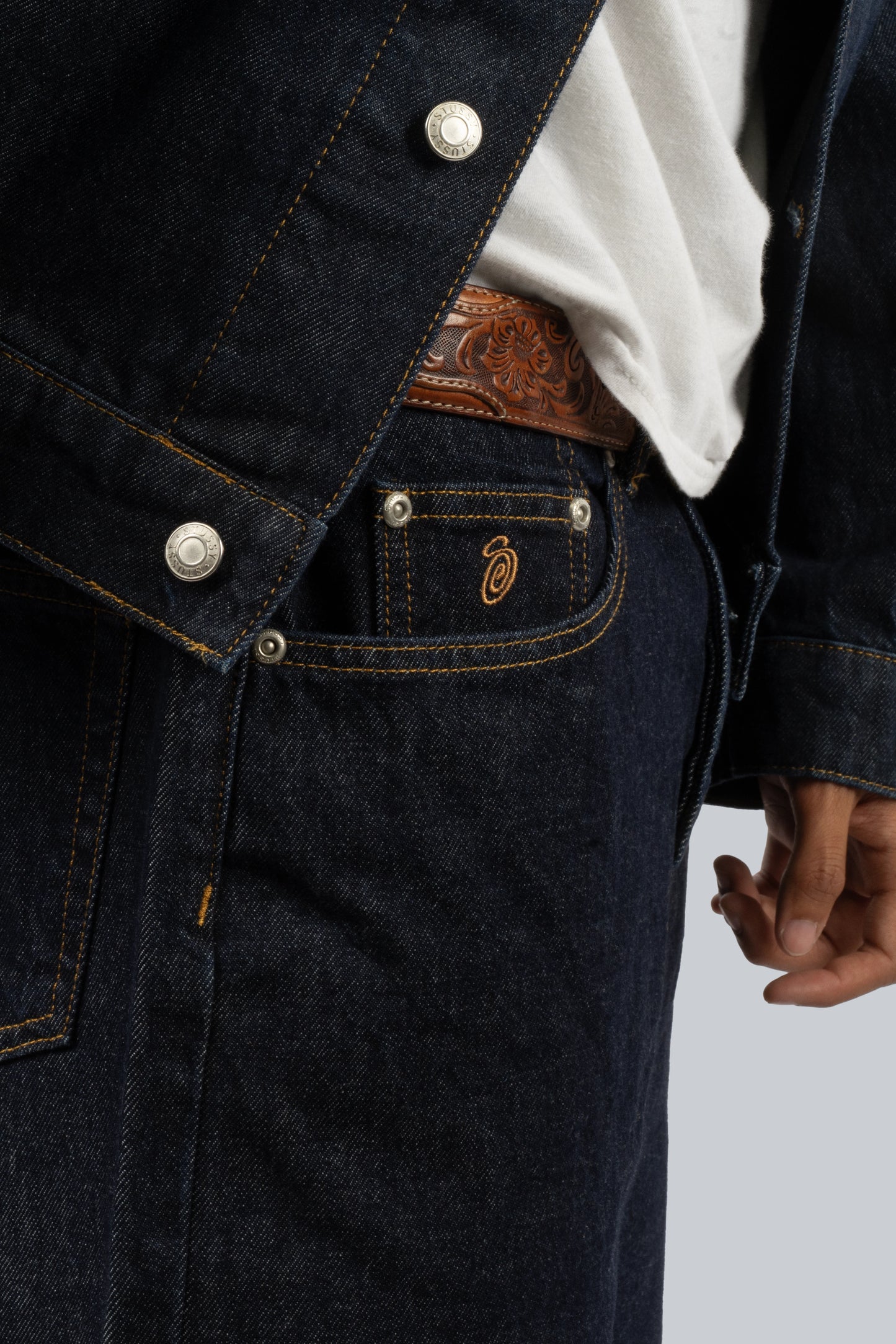 STUSSY BIG OL' SHORT RINSED INDIGO