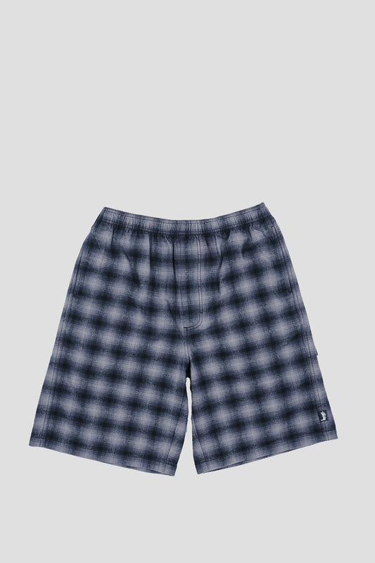 STUSSY BAGGY BEACH SHORT PLAID BLACK