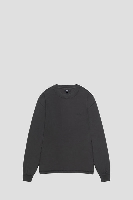 STUSSY LAZY LONG SLEEVE TEE VINTAGE BLACK