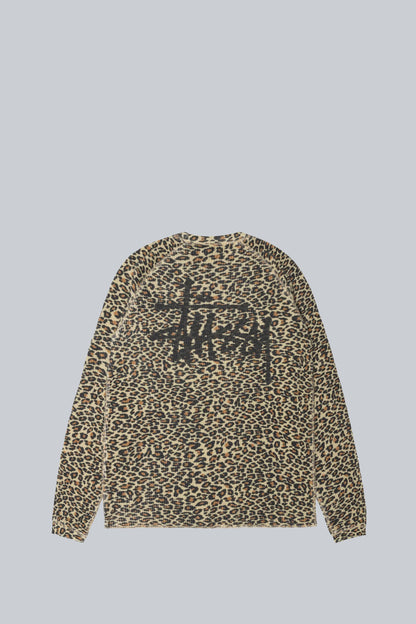 STUSSY RAGLAN THERMAL LONGSLEEVE LEOPARD