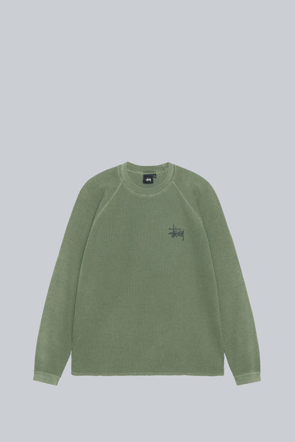 STUSSY RAGLAN THERMAL LONGSLEEVE SAGE