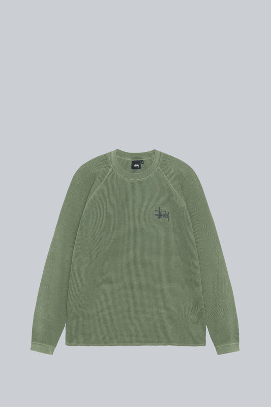 STUSSY RAGLAN THERMAL LONGSLEEVE SAGE