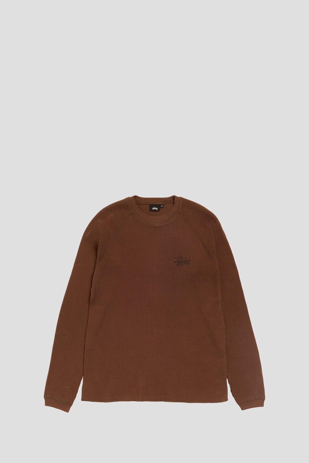 STUSSY RAGLAN THERMAL LONGSLEEVE BROWN