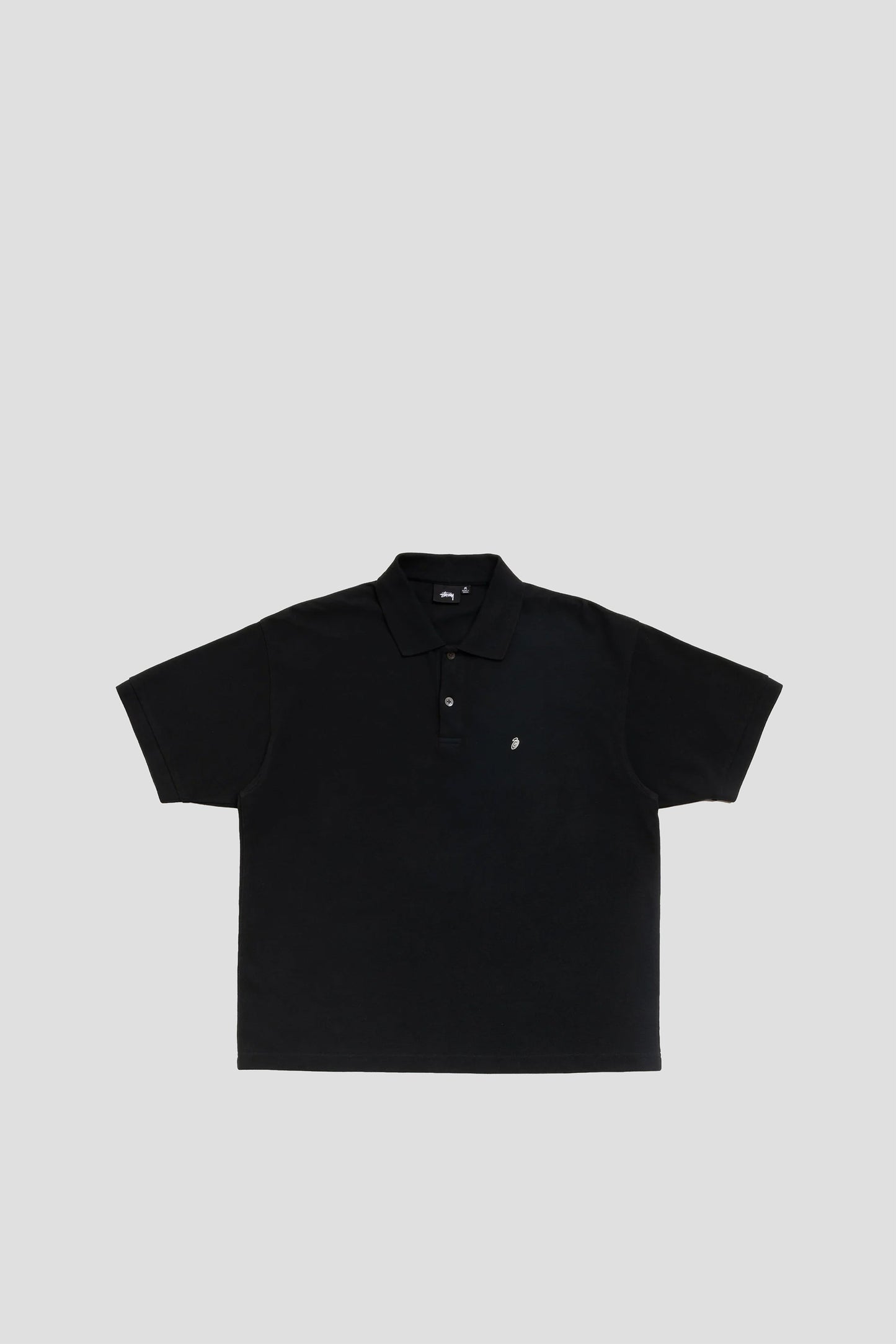 STUSSY CLASSIC PIQUE POLO BLACK