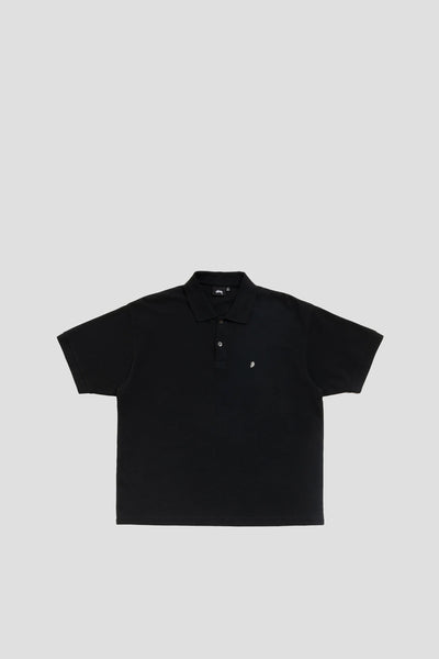 STUSSY CLASSIC PIQUE POLO BLACK – BLENDS