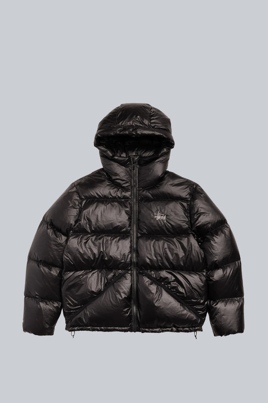 STUSSY MICRO RIPSTOP DOWN PARKA JET BLACK