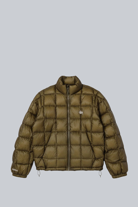 STUSSY MIDWEIGHT PUFFER JACKET OLIVE