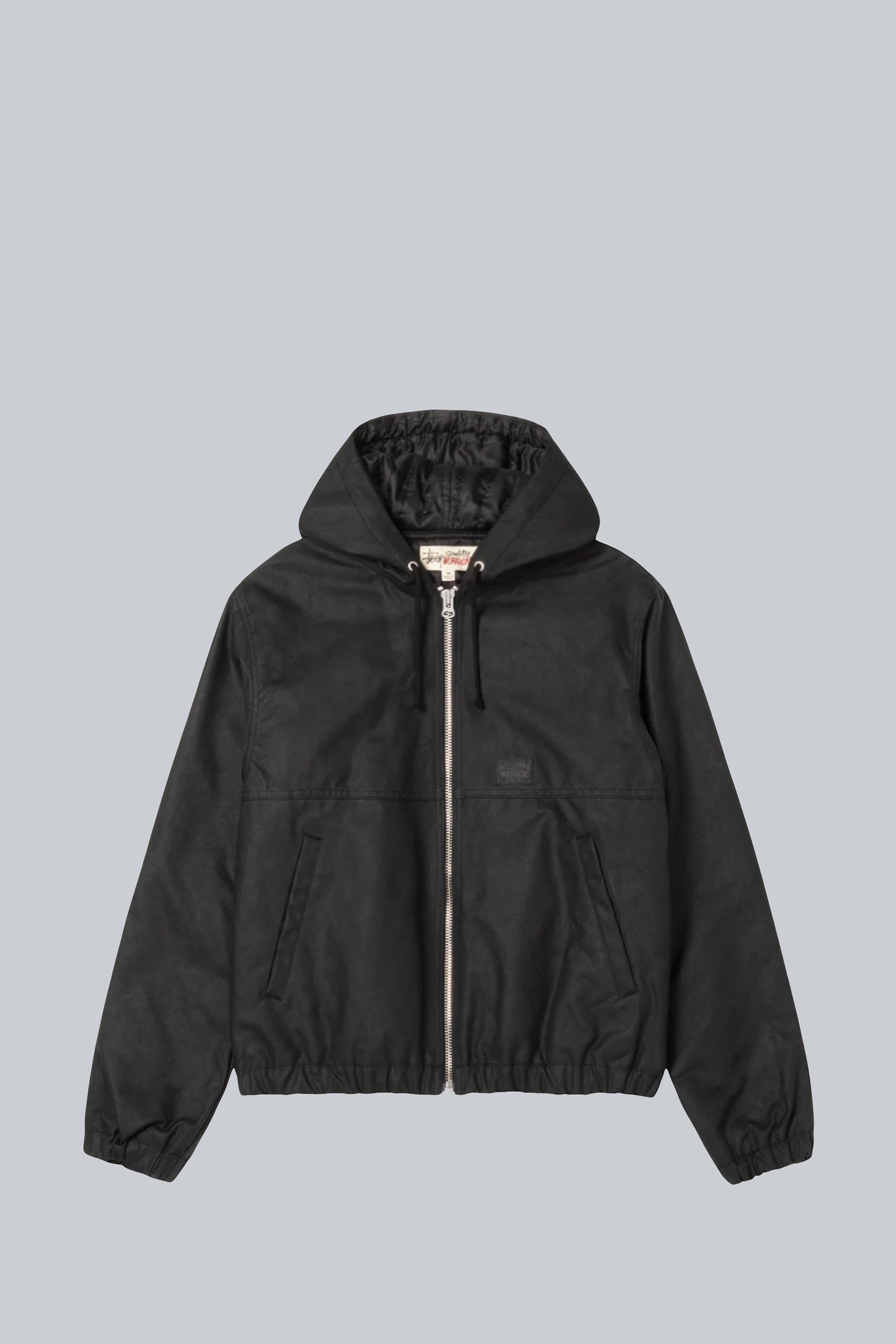 STUSSY WORK JACKET WAXED COTTON BLACK