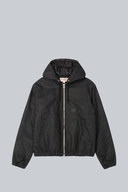 STUSSY WORK JACKET WAXED COTTON BLACK