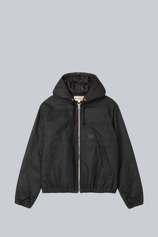 STUSSY WORK JACKET WAXED COTTON BLACK