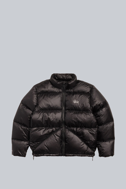 STUSSY MICRO RIPSTOP DOWN JACKET JET BLACK