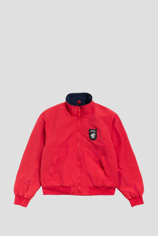 STUSSY POLAR FLEECE LINED JACKET RED
