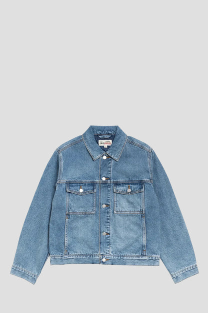 STUSSY LINED TRUCKER DENIM INDIGO SONE WASH
