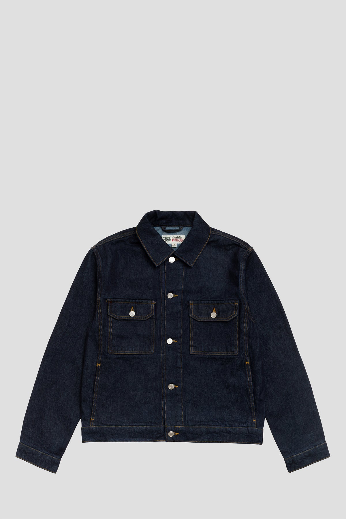 STUSSY TRUCKER DENIM RINSED INDIGO