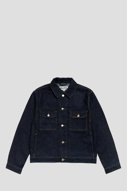 STUSSY TRUCKER DENIM RINSED INDIGO